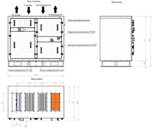 Бассейновая приточно-вытяжная установка RWN-RP-1000(50m)-ЕС-W-Vertical(N)-Aqua