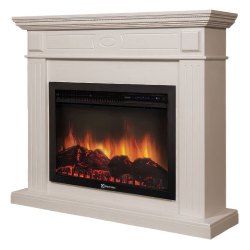 Каминокомплект: Очаг Electrolux EFP/P-3020LS N, портал Bianco 30 шпон белёный дуб